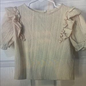 Kids Cream Ruffle Blouse